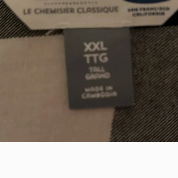 Old Navy Black and White Buffalo Plaid Shirt - Picture 2 of 2